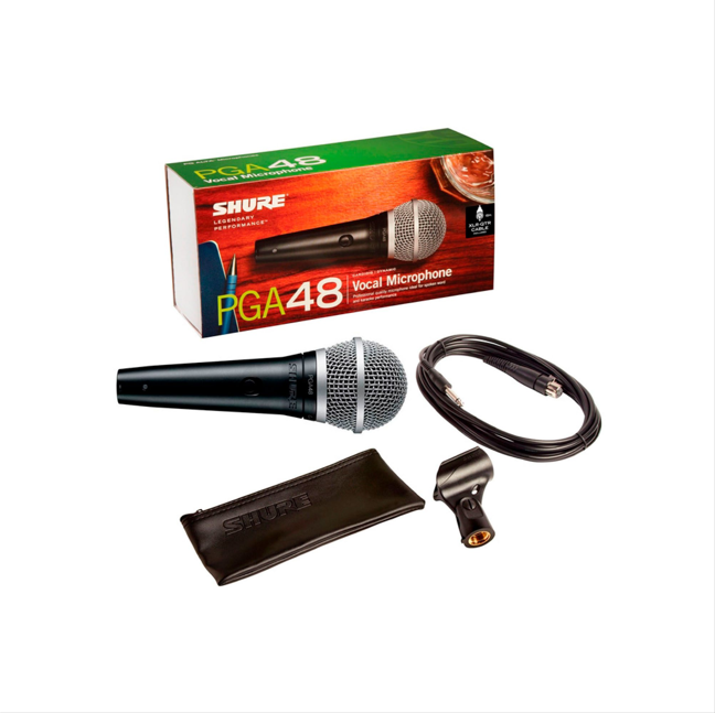 MICRÓFONO VOCAL DINÁMICO CARDIOIDE SHURE PGA48