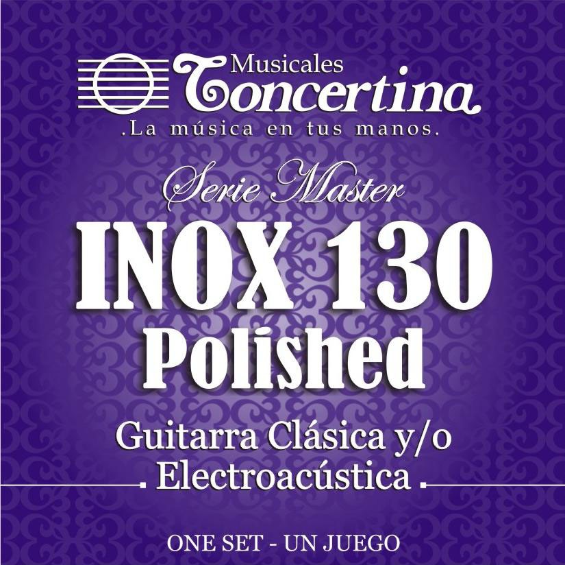 ENCORDADO PARA GUITARRA CLASICA/ELECTROACUSTICA CONCERTINA INOX 130 POLISHED