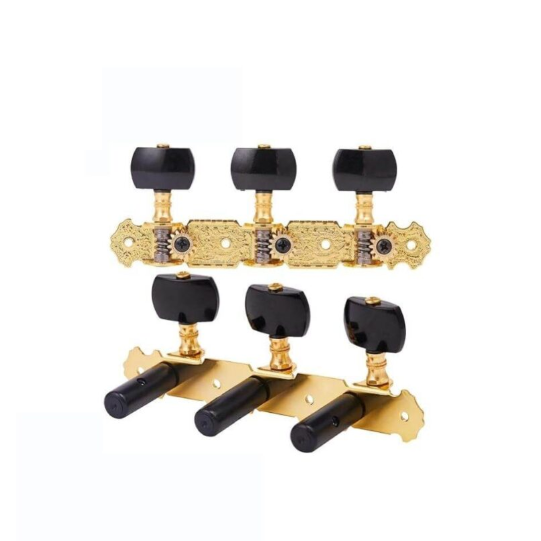 CLAVIJERO PARA GUITARRA CLASICA ALICE DORADO Y PERNO NEGRO