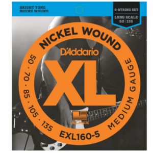 ENCORDADO PARA BAJO ELECTRICO D’ADDARIO EXL160-5 (5 CUERDAS)