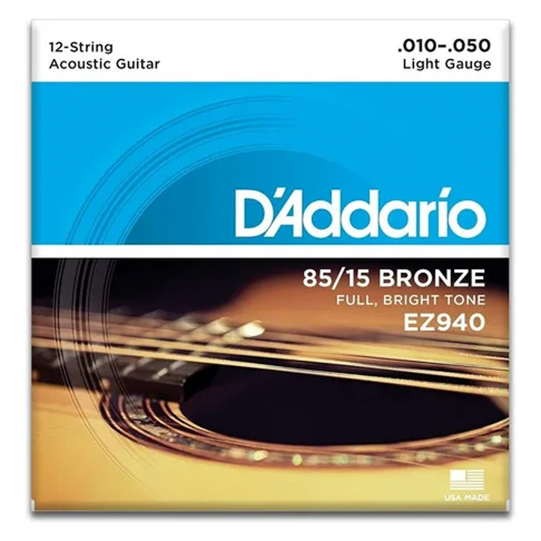 ENCORDADO PARA GUITARRA ACUSTICA 12 CUERDAS D'ADDARIO EZ940
