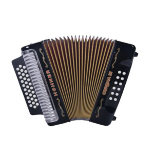 ACORDEON HOHNER CORONA III 5 LETRAS NEGRO