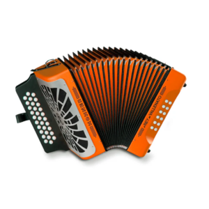 ACORDEON HOHNER REY VALLENATO 5 LETRAS NARANJA
