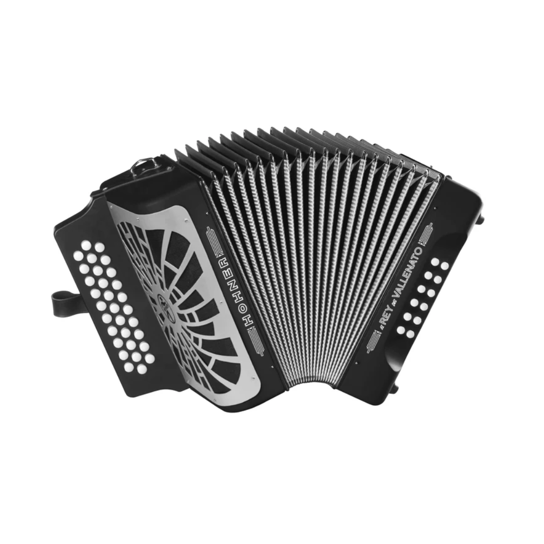 ACORDEON HOHNER REY VALLENATO 5 LETRAS NEGRO