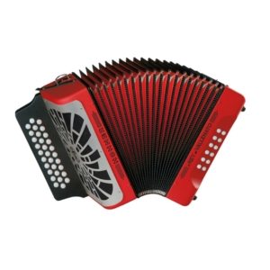 ACORDEON HOHNER REY VALLENATO 5 LETRAS ROJO