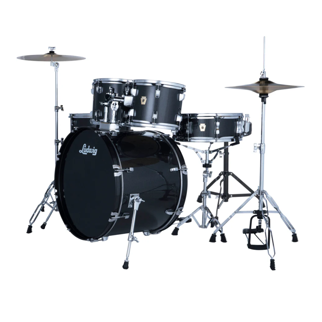 BATERIA ACUSTICA LUDWIG ACCENT 5 PIEZAS NEGRA - Imagen 2