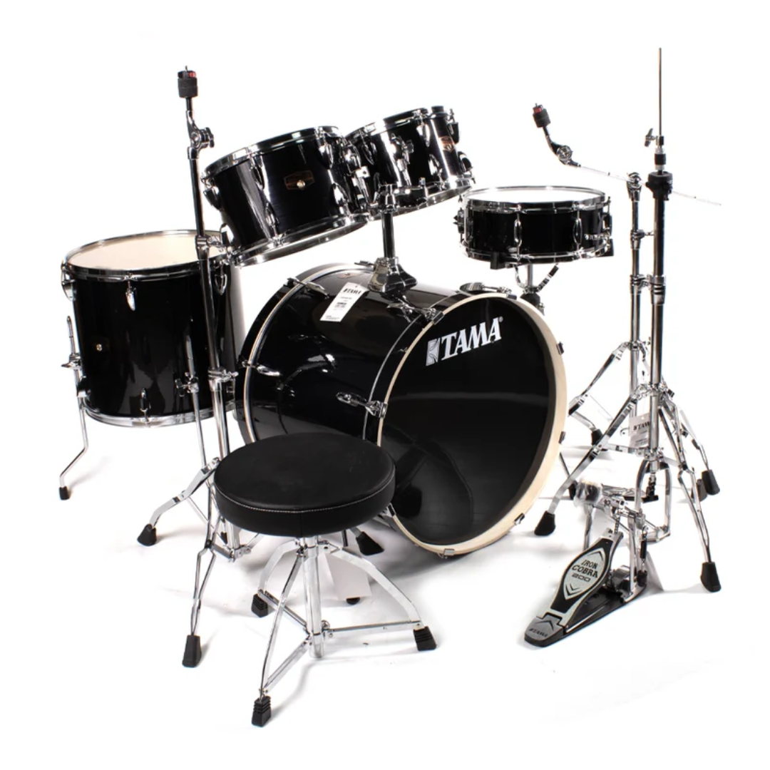 BATERIA ACUSTICA TAMA IMPERIALSTAR NEGRO RAYADO - Imagen 2