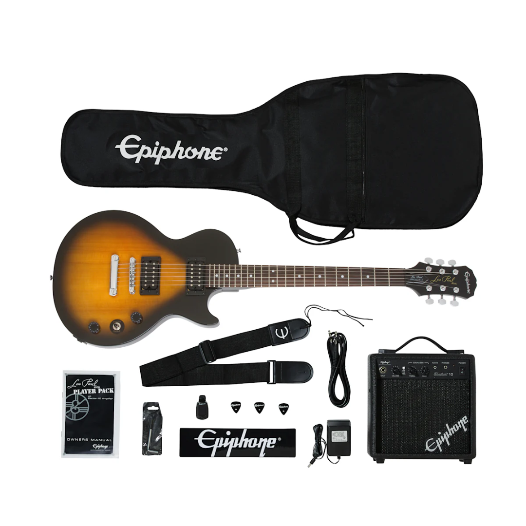 KIT GUITARRA ELECTRICA EPIPHONE LES PAUL PLAYER SUNBURST - Imagen 2