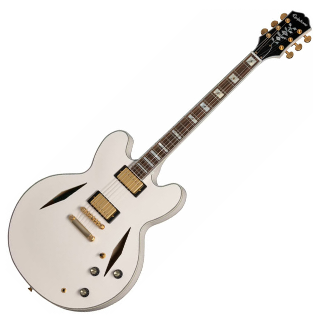 GUITARRA ELECTRICA EPIPHONE SEMI-HOLLOW EMILY WOLFE BLANCO