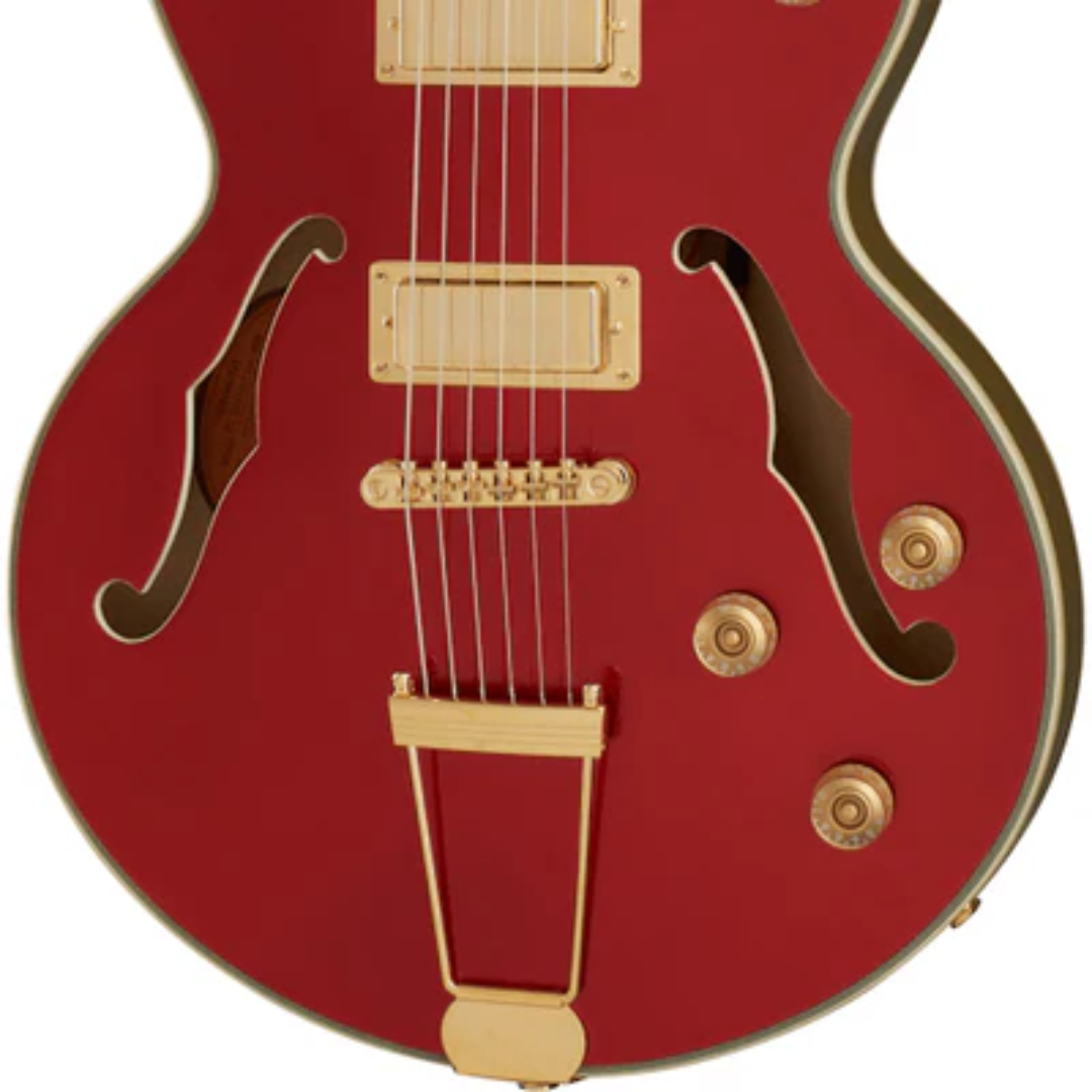 GUITARRA ELECTRICA EPIPHONE SEMI-HOLLOW UPTOWN KAT ROJO RUBI - Imagen 2