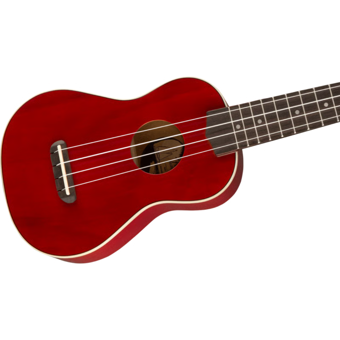 UKELELE SOPRANO FENDER VENICE ROJO CHERRY - Imagen 2