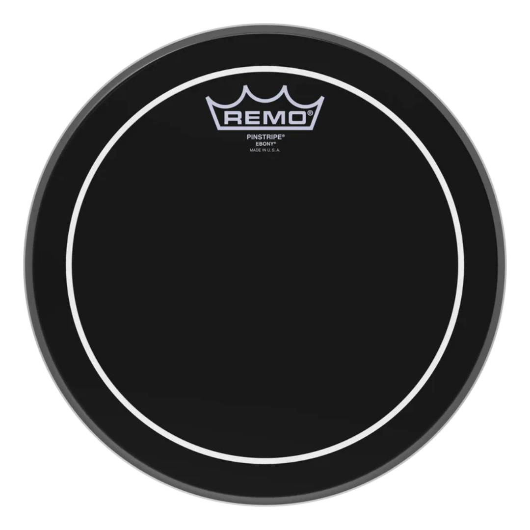 PARCHE REMO 18″ PINSTRIPE EBONY GOTA DE ACEITE
