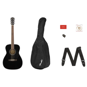 KIT GUITARRA ACUSTICA FENDER CC60S CONCERT NEGRO